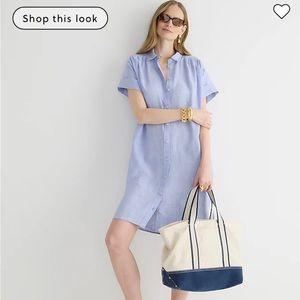 Relaxed-fit short-sleeve Baird McNutt Irish linen shirtdress J.Crew